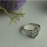 925 Sterling Silver Topaz Ring Size 10