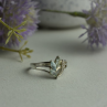 925 Sterling Silver Topaz Ring Size 10