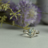 925 Sterling Silver Topaz Ring Size 10