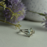 925 Sterling Silver Topaz Ring Size 10