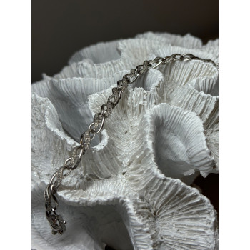 925 Sterling Silver Bracelet Diamonds Length 7.5