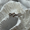 925 Sterling Silver Gold Plated Part White Sapphire Ring Size 6