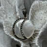 925 Sterling Silver Abalone Pendant Length 1.4 In