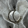925 Sterling Silver Abalone Pendant Length 1.4 In