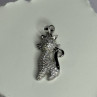 925 Sterling Silver Cat CZ Pendant Length 1.3 Inch