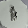 925 Sterling Silver Cat CZ Pendant Length 1.3 Inch