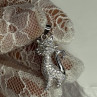 925 Sterling Silver Cat CZ Pendant Length 1.3 Inch