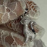 925 Sterling Silver Cat CZ Pendant Length 1.3 Inch