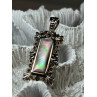 925 Sterling Silver Abalone Pendant Length 1.6 In
