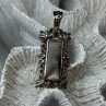 925 Sterling Silver Abalone Pendant Length 1.6 In