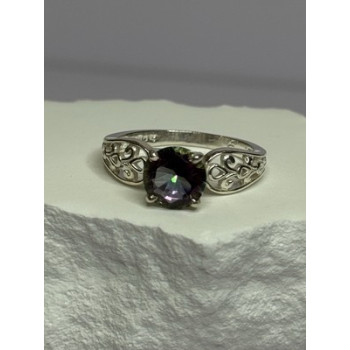 925 Sterling Silver Alexandrite Ring Size 7.5