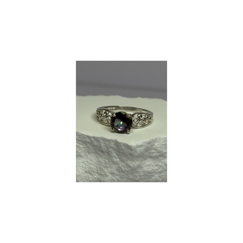 925 Sterling Silver Alexandrite Ring Size 7.5