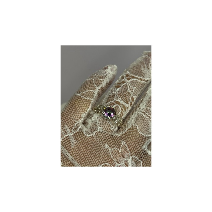 925 Sterling Silver Alexandrite Ring Size 7.5