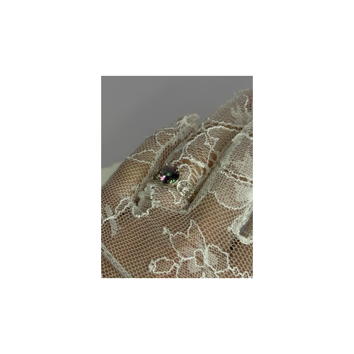 925 Sterling Silver Alexandrite Ring Size 7.5