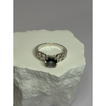925 Sterling Silver Alexandrite Ring Size 7.5