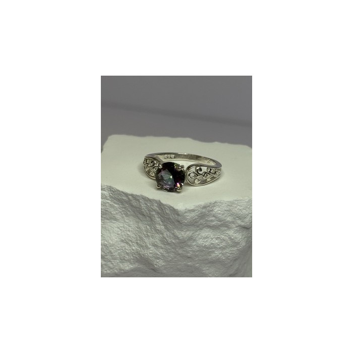 925 Sterling Silver Alexandrite Ring Size 7.5