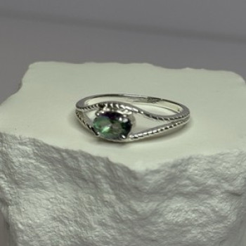 925 Sterling Silver Alexandrite Ring Size 7.5