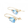 10K Yellow Gold Topaz & Diamonds Earrings