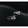 10K Yellow Gold Topaz & Diamonds Earrings