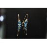 10K YELLOW GOLD TOPAZ & DIAMONDS EARRINGS