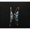 10K Yellow Gold Topaz & Diamonds Earrings