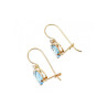 10K YELLOW GOLD TOPAZ & DIAMONDS EARRINGS