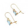 10K Yellow Gold Topaz & Diamonds Earrings