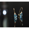 10K Yellow Gold Topaz & Diamonds Earrings