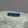 925 Sterling Silver Gold Plated Opal Ring Size 5.5