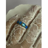 925 Sterling Silver Gold Plated Opal Ring Size 5.5
