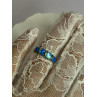 925 Sterling Silver Gold Plated Opal Ring Size 5.5