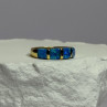 925 Sterling Silver Gold Plated Opal Ring Size 5.5