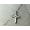 925 Sterling Silver Mother Of Pearl & Marcasites Cross Pendant