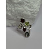 925 Sterling Silver Alexandrite, Garnet & Peridot Ring Size 6.5