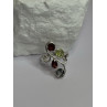 925 Sterling Silver Alexandrite, Garnet & Peridot Ring Size 6.5