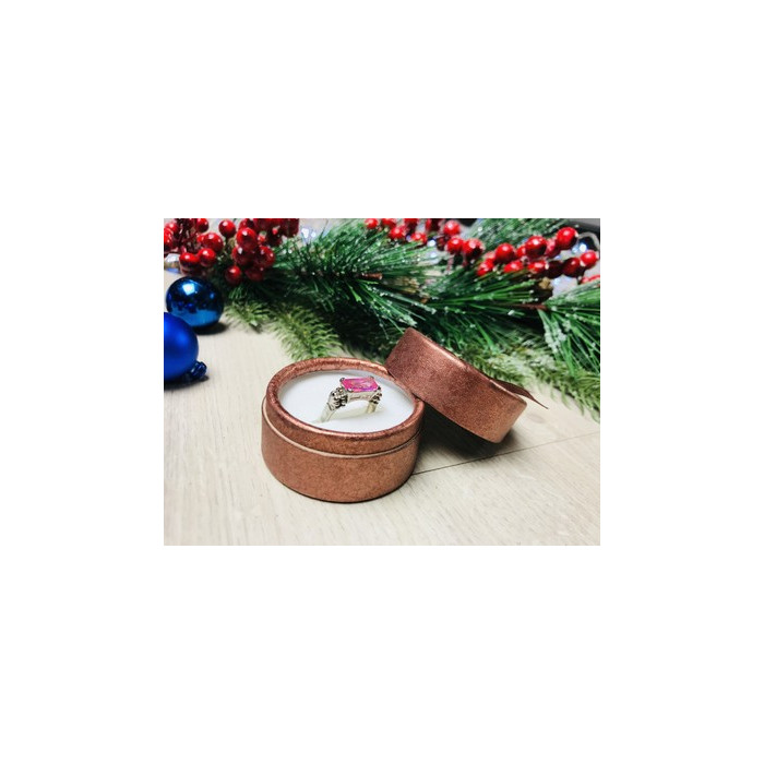 925 Sterling Silver Pink CZ Ring Size 6