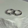 925 Sterling Silver Minimalist CZ Earrings Length 0.5 Inch