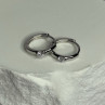 925 Sterling Silver Minimalist CZ Earrings Length 0.5 Inch