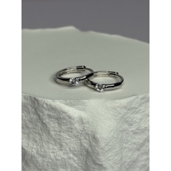925 Sterling Silver Minimalist CZ Earrings Length 0.5 Inch