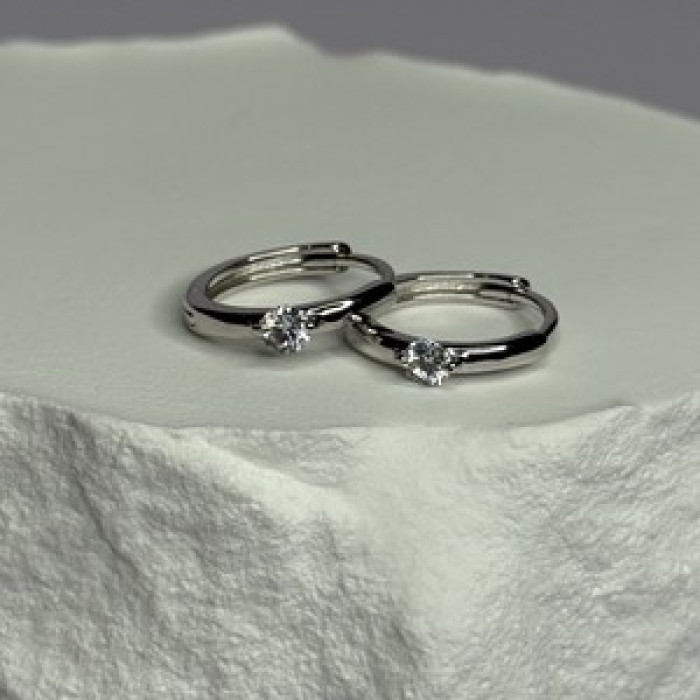 925 Sterling Silver Minimalist CZ Earrings Length 0.5 Inch