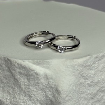 925 Sterling Silver Minimalist CZ Earrings Length 0.5 Inch