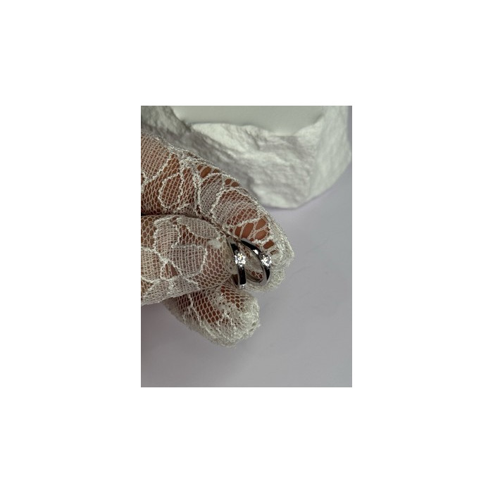 925 Sterling Silver Minimalist CZ Earrings Length 0.5 Inch