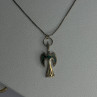 Native American 925 Sterling Silver Turquoise Peyote Bird Necklace