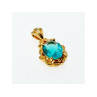 925 Sterling Silver Gold Plated Aquamarine 