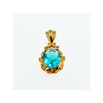925 Sterling Silver Gold Plated Aquamarine 