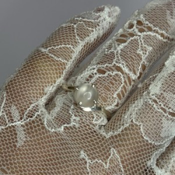 925 Sterling Silver Moonstone Ring Size 7.5