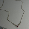 925 Sterling Silver Ruby & Beryl Necklace Length 18 Inch