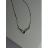 925 Sterling Silver Ruby & Beryl Necklace Length 18 Inch