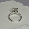 925 Sterling Silver Raw & Rough-Cut Diamond Ring Size 6.5