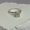 925 Sterling Silver Raw & Rough-Cut Diamond Ring Size 6.5